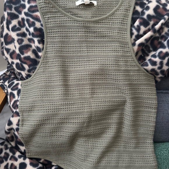 Madewell Tops - Madewell Green Knit Tank Top